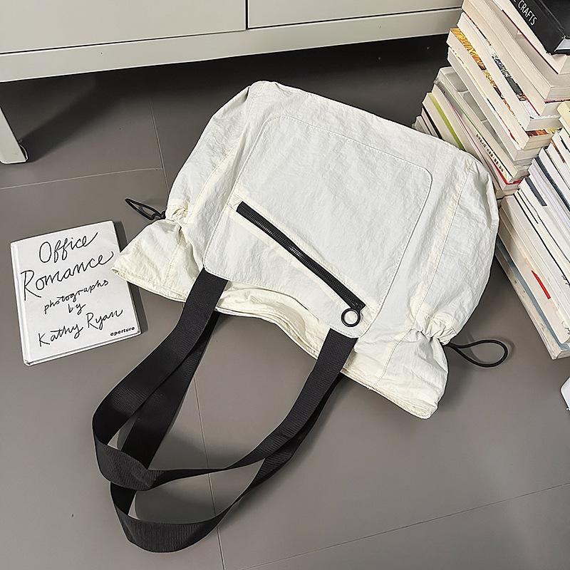 

Large Capacity Tote Bag Women s Versatile Shoulder Commuter Handheld Underarm Bag Sports Trendy Backpack белый