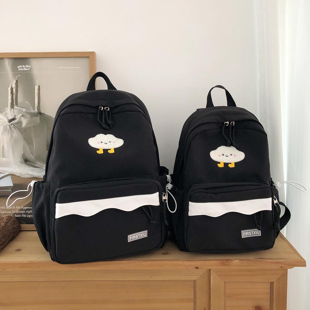 Schoolbag Large Capacity Cute Cartoon Soft Cute Schoolbag Female Light Student Versatile Class Backpack Cute College Style Backpack
