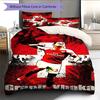 Arsenal F.C  Pattern Bedding Quilt Set Quilt Cover Pillowcase Home Decoration Birthday Gift (1 * duvet cover + 2 * pillowcase, without core)