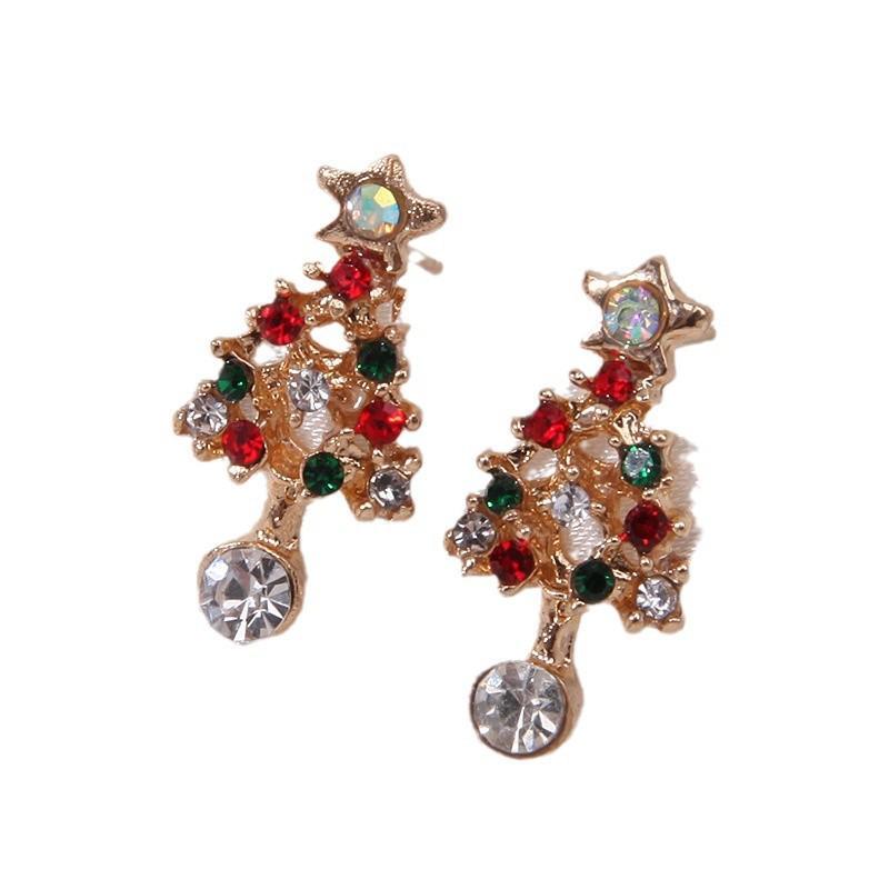Snowflake Tree Earrings for Women - Festive European and American Design, Perfect for Autumn and Winter