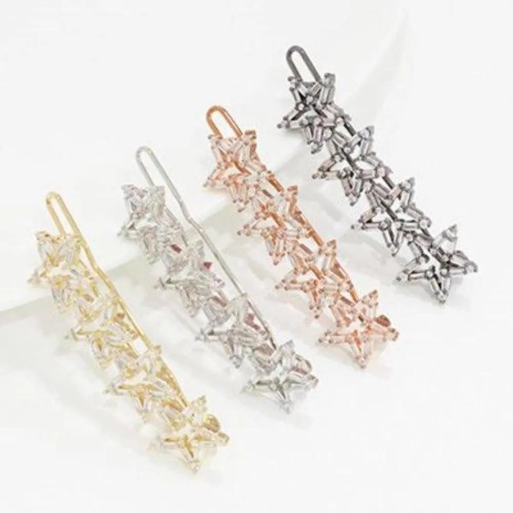 Women s Star Neat 4-Color Daily Hairpin A26662_Silver FREE