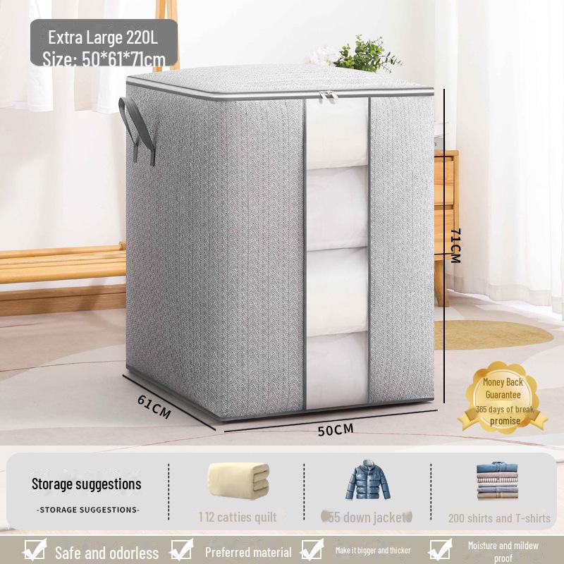 Large Capacity Window Zipper Storage Bag for Clothes & Quilts