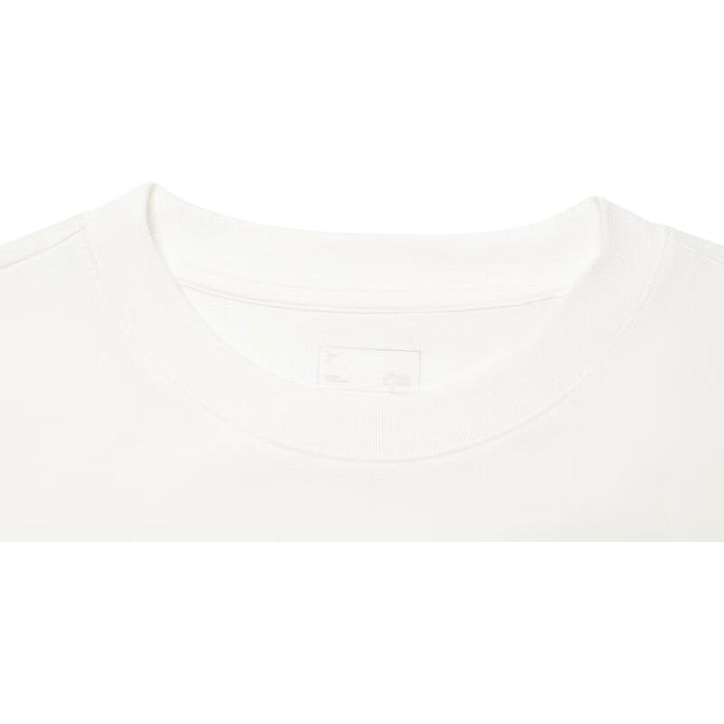 Li Ning Embroidered Floral Round Neck Short Sleeve T-Shirt Women Tops Off-White AHST490-1
