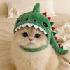 Trajes de Gatito Diadema Ajustable de Tiburón para Gato de Dibujos Animados Sombrero Decorativo Cálido para Gato Suave Lindo Sombrero Cálido para Gato Accesorios para Fotos