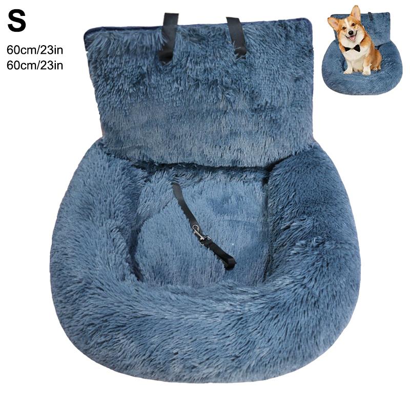 

Автокресло Pelzbarn, автокресло Pelzbarn для собак, пушистое безопасное автокресло для больших и маленьких собак, съемное и легко чистится S темно-серого