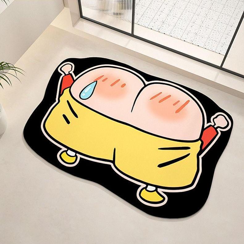 

Crayon Shin-chan Diatomaceous Earth Non-Slip Door Mat - Cartoon Design, Dirt-Resistant, Perfect for Bathroom. 30*40cm