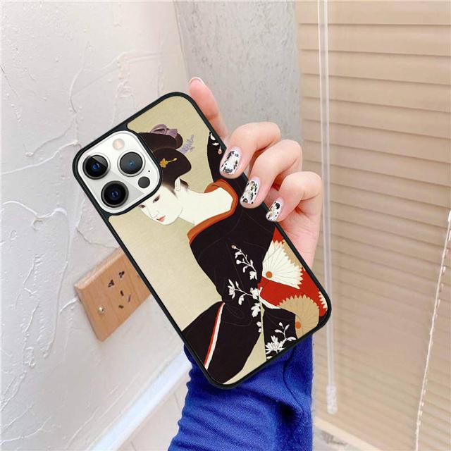Japanese Geisha Phone Case For For iPhone 17 Air 16 15 11 12 13 14 Pro Max Plus coque