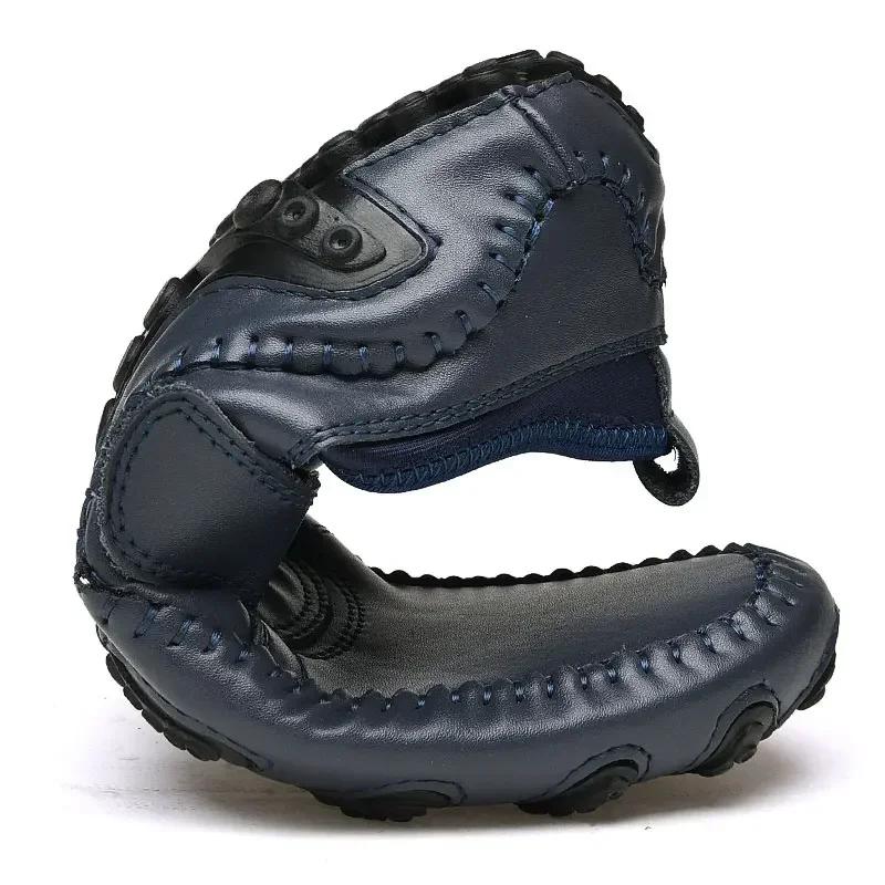 Genuine Leather Men Casual Shoes Handmade Italian Soft Hollow Out Leather Shoes for men Breathable Summer Driving Shoes