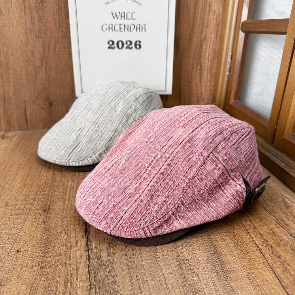 Early autumn new irregular striped forward hat children's newsboy hat versatile forward hat big face small cap