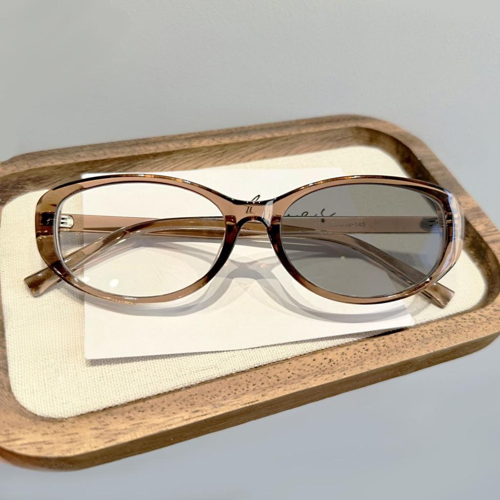 Small Frame Cat-Eye Photochromic Myopia Glasses Outdoor UV-Protective Goggles Anti-blue Light Turn Grey Minus Diopter Eyeglasses