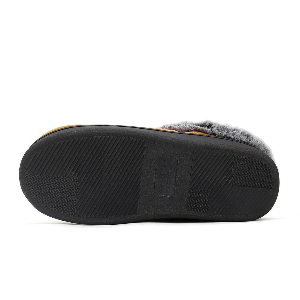 Fashion Comwarm Winter Plush Lining Men's Slippers Platform Non-slip Indoor Slides New Cozy House Slides Furry Warm Outdoor Men Slippers