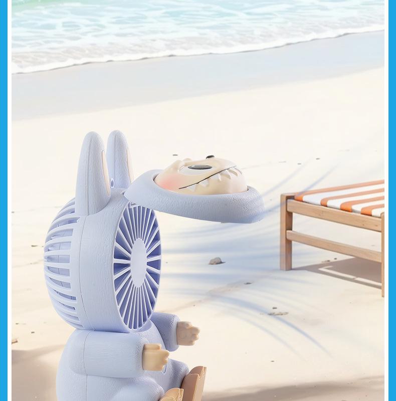 Popular Three-Speed Night Light Mini Neck Fan with Pull-out Flip Design for Outdoor Use