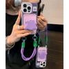 Purple Ghost Card Holder Case for iPhone 16 Pro Max/14 Plus/13 Mini/XR - Women's Edition
