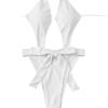 Europe And The United States New Sexy One-Piece Bikini Backless Strap Hollowed Out Explosion Solid Color Swimsuit