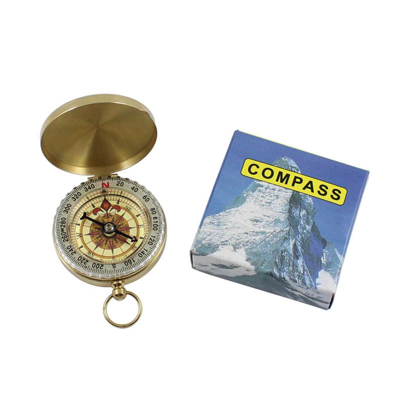 Gold-Plated G50 Multi-Functional Luminous Compass Pocket Watch