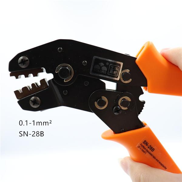SN-48B Orange / Blue European Bare Terminal Crimping Pliers Crimping Tools 2.8mm 4.8mm Plug Spring SN48B