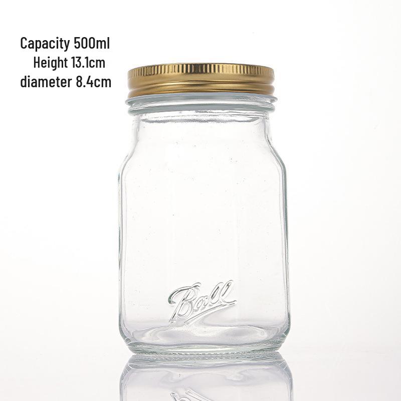 Octagonal Sealed Glass Mason Jar for Jam, Fruit, Pickles, or Storage