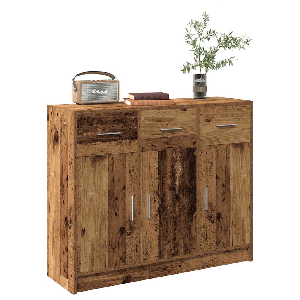 Vidaxl Cabinet, Old Wood, 91X28X75 Cm, Wood-Based Material