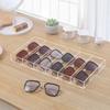 Glasses Organizer Case Transparent Glasses Storage Case Transparent 6-compartment Glasses Jewelry Storage Box for Organization