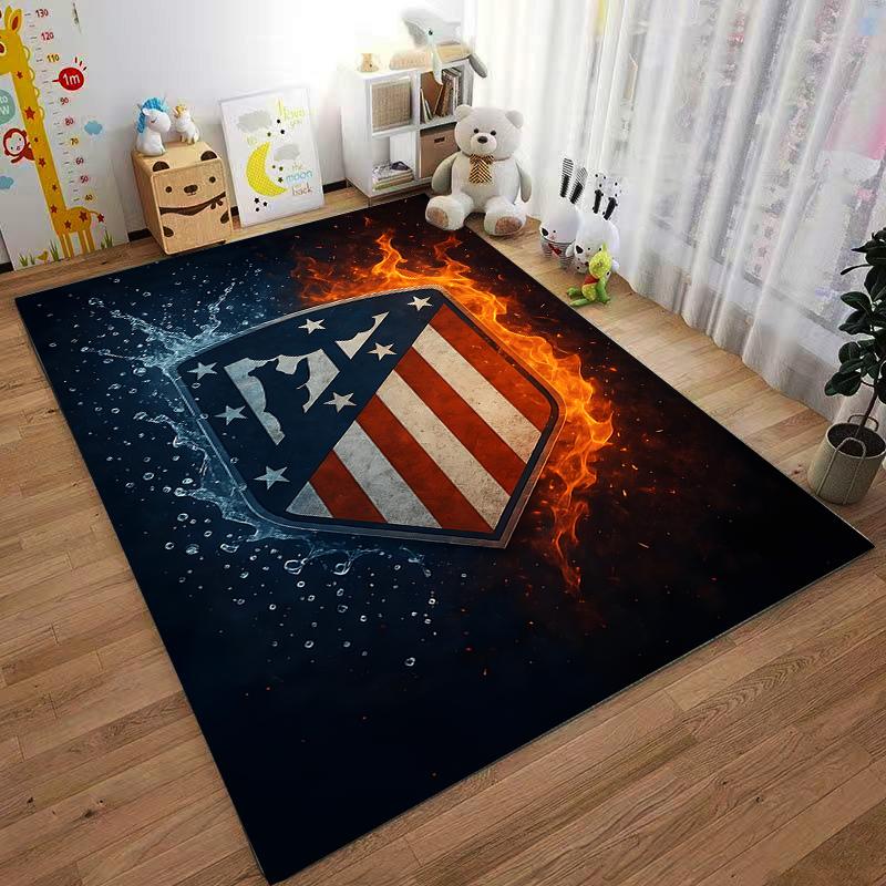 "Fiery Shield and Water Splash Pattern Carpet for Living Room Decor" Suitable for use as an anti-slip for living room bedroom sofas