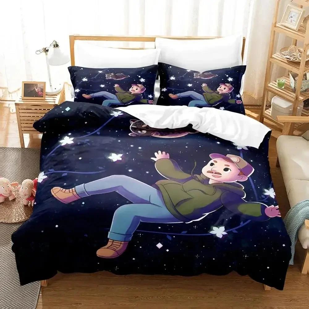 Luxury New 3D Print Cartoon Bee Puppycat Bedding Set Duvet Cover Bed Set Quilt Cover Pillowcase Queen Boys Adult Bedding Set