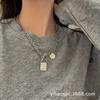 Neutral Style Niche Design Titanium Steel Zircon Pendant Necklace Male Versatile Couple Hip Hop Cuban Chain Collarbone Chain