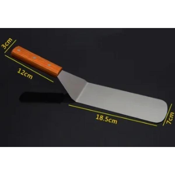 

Нержавеющая сталь Лопатка для жарки стейков, лопатка для пиццы, захват, ножи, лопатка для барбекю, деревянная ручка, кухонный нож для пиццы