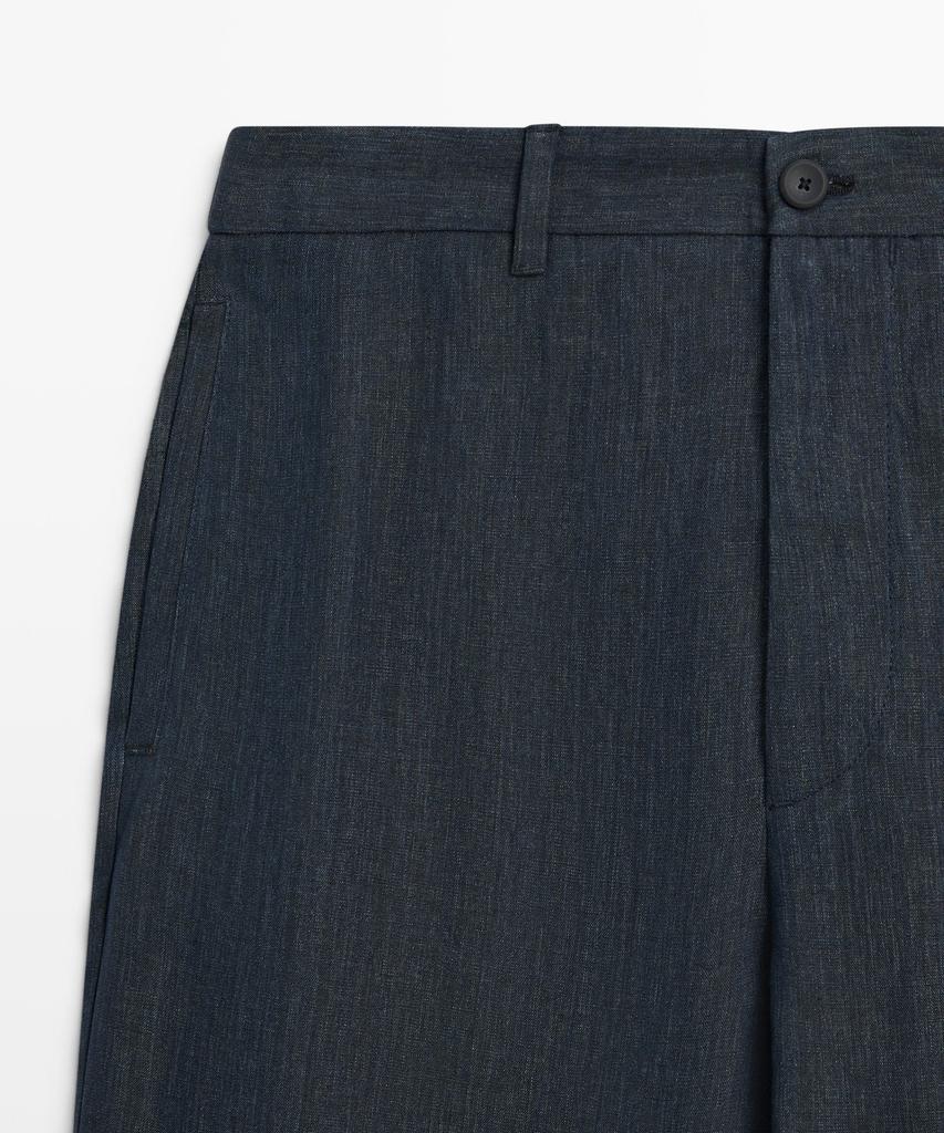 Masimodutti 100% Elastic Linen Pants
