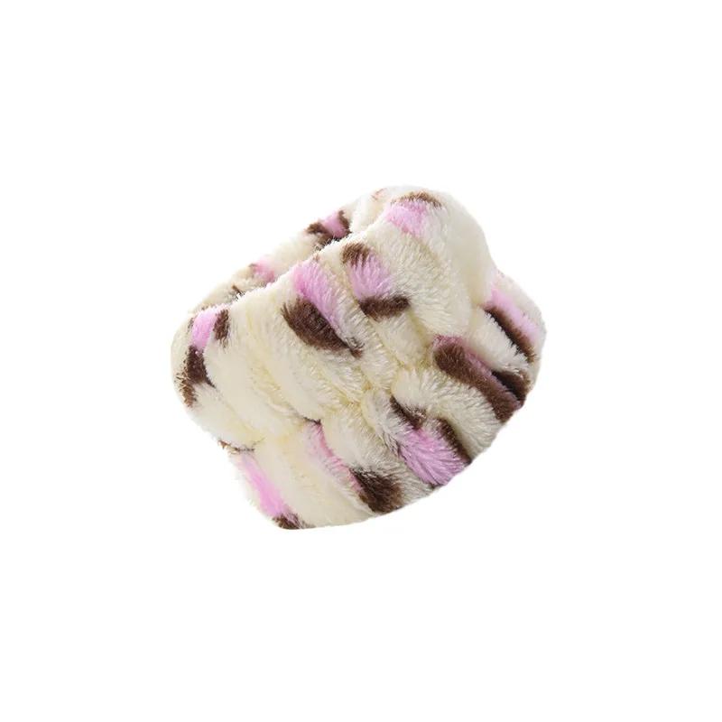 One Pair Washing Face Spa Wrist Washband Hair Band Solid Color Microfiber Absorbent Hair Accesories Headwrap Handmade Makeup
