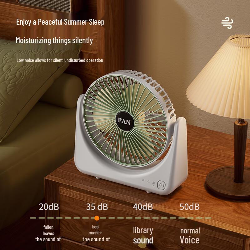 JIEBO S21 USB-wiederaufladbarer Schreibtischventilator