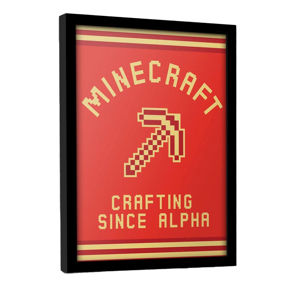Minecraft Crafting Since Alpha Framed Poster