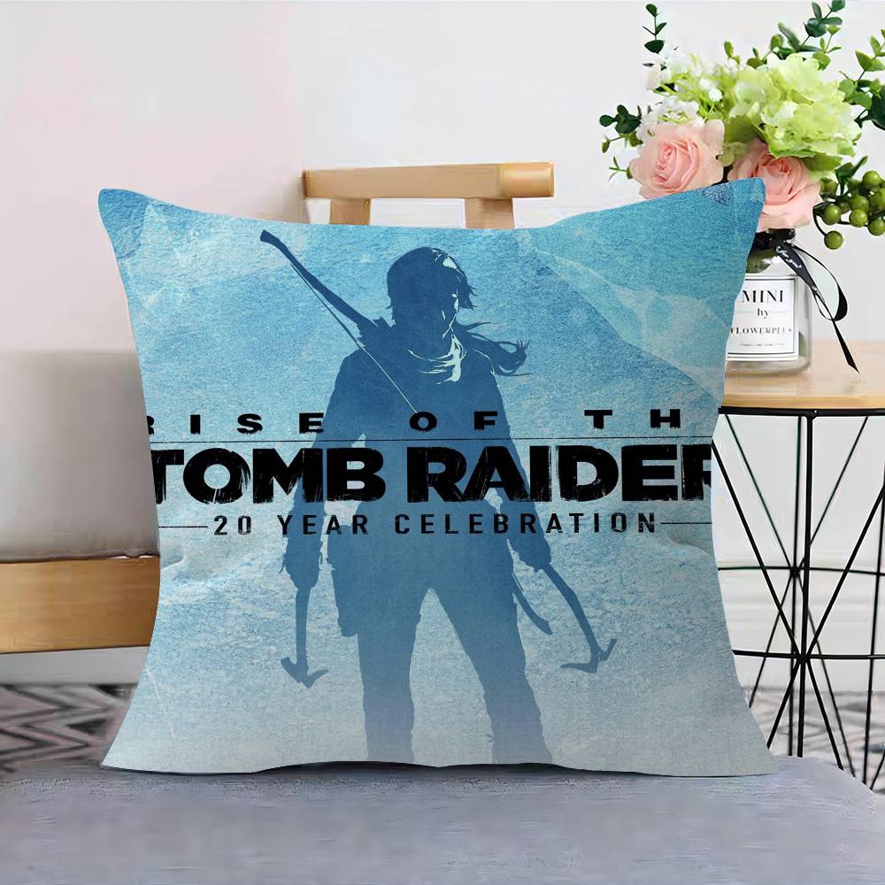 Lara Croft Tomb Raider Personalized Picture Text Home Decorative Pillows Household Gifts 45X45Cm