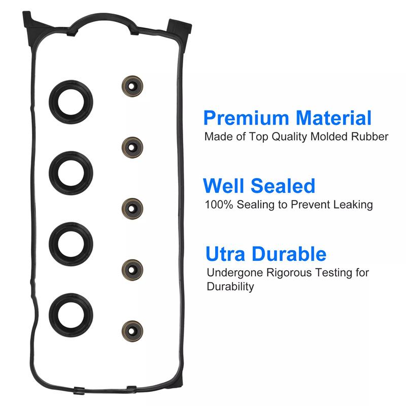 Vs50499R Valve Cover Gasket Set Fits For Honda Civic Coupe Sedan Dx Ex Lx 1.6L Sohc L4 D16Y7 Vs50500R