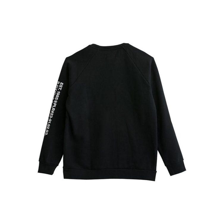 Jordan Sportswear Greatest Crew Neck Letter Comfortable Fleece Lined Long Sleeved Sweatshirt Men's Black AV6003-010