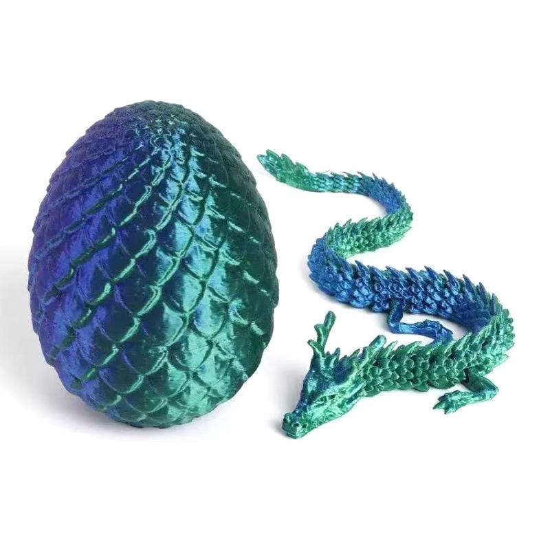 3D Printed 30Cm Dragon Egg With Articulated Dragon Model Home Decor Items Room Decoration Sculptures Figurines Desktop Ornament