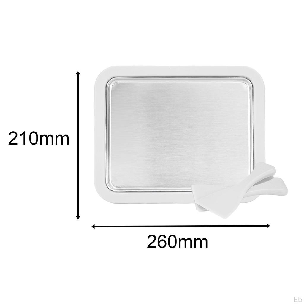 DIY Ice Cream Maker Durable for Home Anti Slip Bottom Stainless Steel Easy to Use Freezer Plate