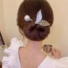Korean Hair Curler Styling Accessories Women'S Elegant Fishtail Pearl  Hairpin Bun Maker Hair Twister Hairgrip Bun Maker