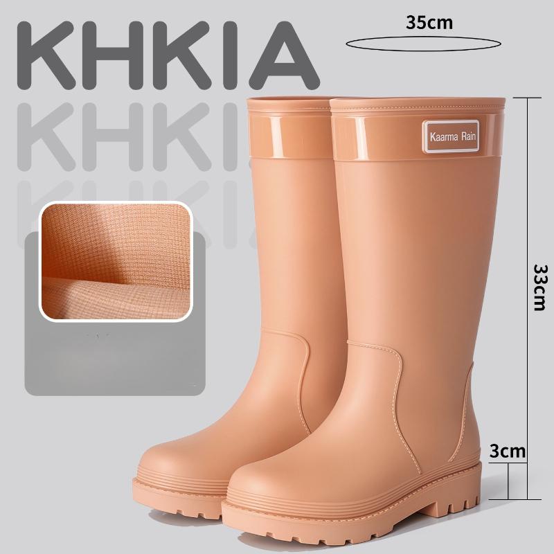 Fashion Fashion Rain Shoes Women Adult Short Water Shoes Anti-slip Rain Boots Outside Water Thickened Kitchen Work Waterproof Simple