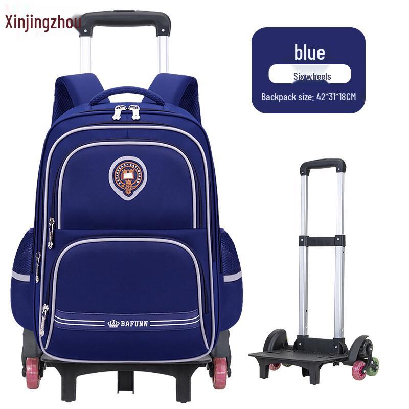 Xinjingzhou Abnehmbarer Kinder-Trolley-Schulrucksack