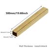 1 Stück Messing Vierkantrohr Hohl Durchmesser 6-20mm x 250/500mm für DIY Basteln Modellbau Beschläge Zubehör