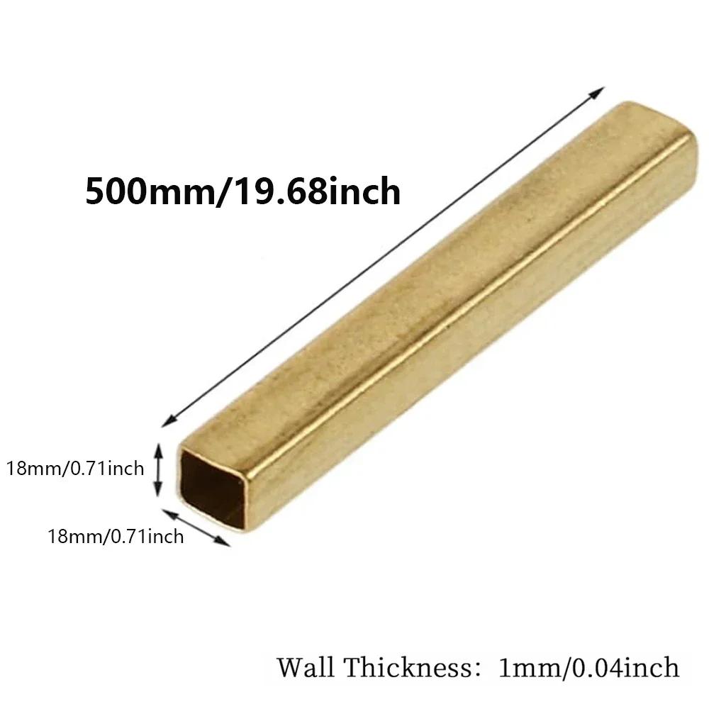 1 Stück Messing Vierkantrohr Hohl Durchmesser 6-20mm x 250/500mm für DIY Basteln Modellbau Beschläge Zubehör