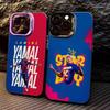L-Lamine No10 Y-Yamals Чехол для телефона для iPhone 17, 16, 15, 14, 13, 12, 11 Plus, Pro Max, Цветной Серебряный Чехол Funda
