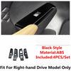 Car Door Armrest Window Lift Button Panel Cover Trim For Mitsubishi Outlander  - 2026 ABS Carbon Fiber / Black Accessories