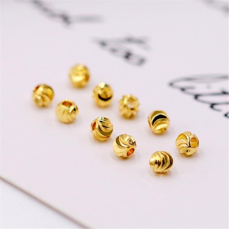 Randiga snittblomsperlor 3-6 mm Avståndspärlor för armbandstillverkning DIY-smyckestillbehör Handpärlmaterial 3-6 mm