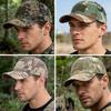 Men's Camouflage Tactical Baseball Cap With 3 Velcro Patches Military Camouflage Hat Cap For Outdoor Jugle Fishing Hiking Caps