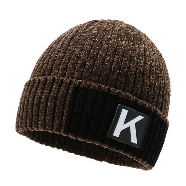 New Winter Cold Cotton Outdoor Ear Protection Fashion Chenille Warm Beanies Knitted Hat for Women and Men