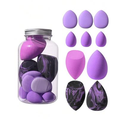 Make-up-Schwamm-Set, Blender-Schwämme, 10-teilig, für Grundierung, Puder, Flüssigkeit, professioneller Beauty-Schwamm, superweiche Gesichts-Make-up-Tools