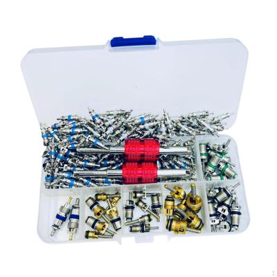 110 Pieces Air Conditioning Valve Core Accessories Kit Refrigeration System Sturdy Replacement Part