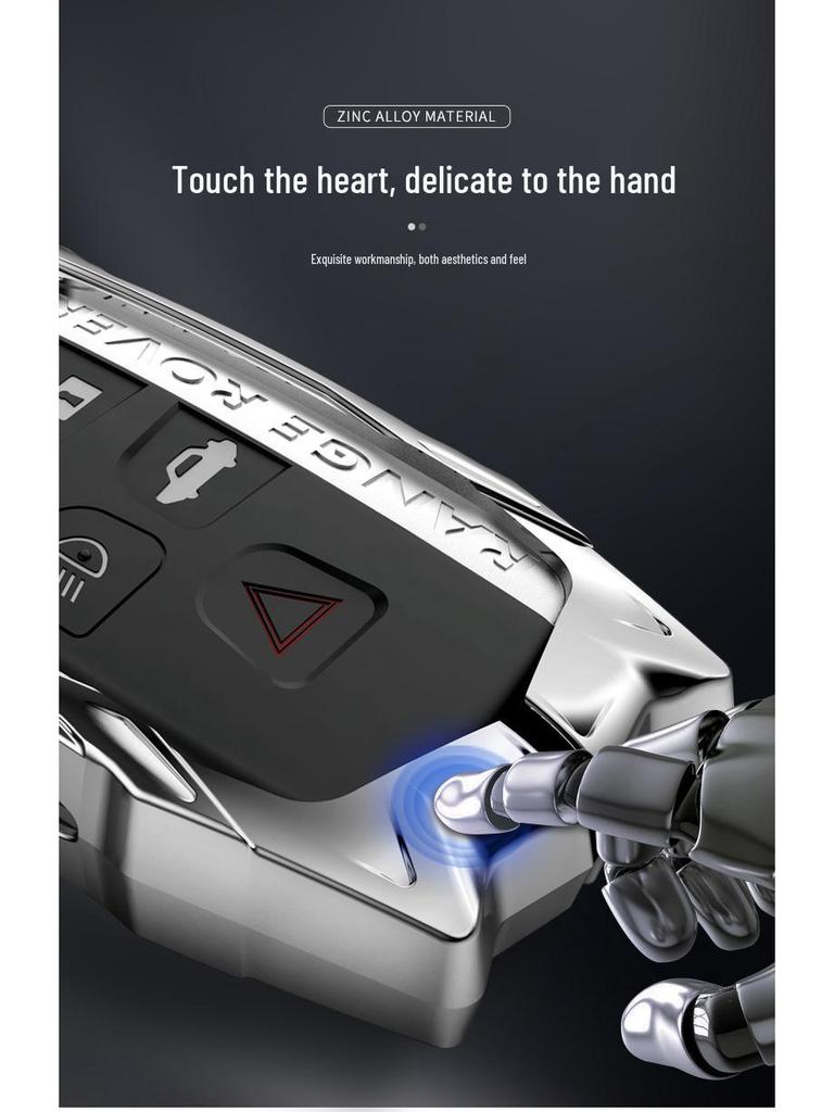 Land Rover Schlüsselhülle: Kompatibel mit Discovery Sport, Range Rover Evoque, Discovery 4, Velar und 5 mit Schlüsselanhänger