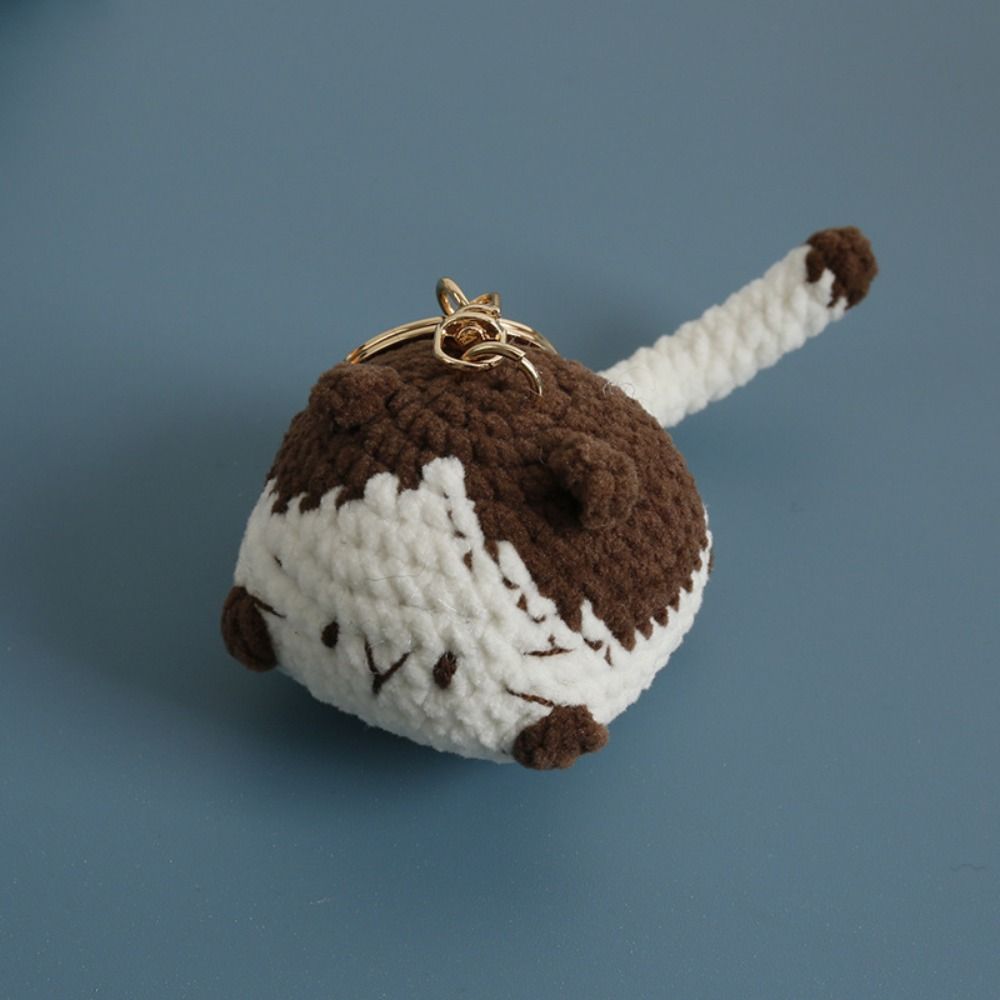 Strickpuppe Häkelkatze Schlüsselanhänger Tier Katze Schlüsselanhänger Handgestrickter Katzenanhänger Taschendekoration
